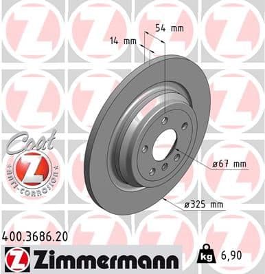Disc frana ZIMMERMANN COAT Z 400.3686.20