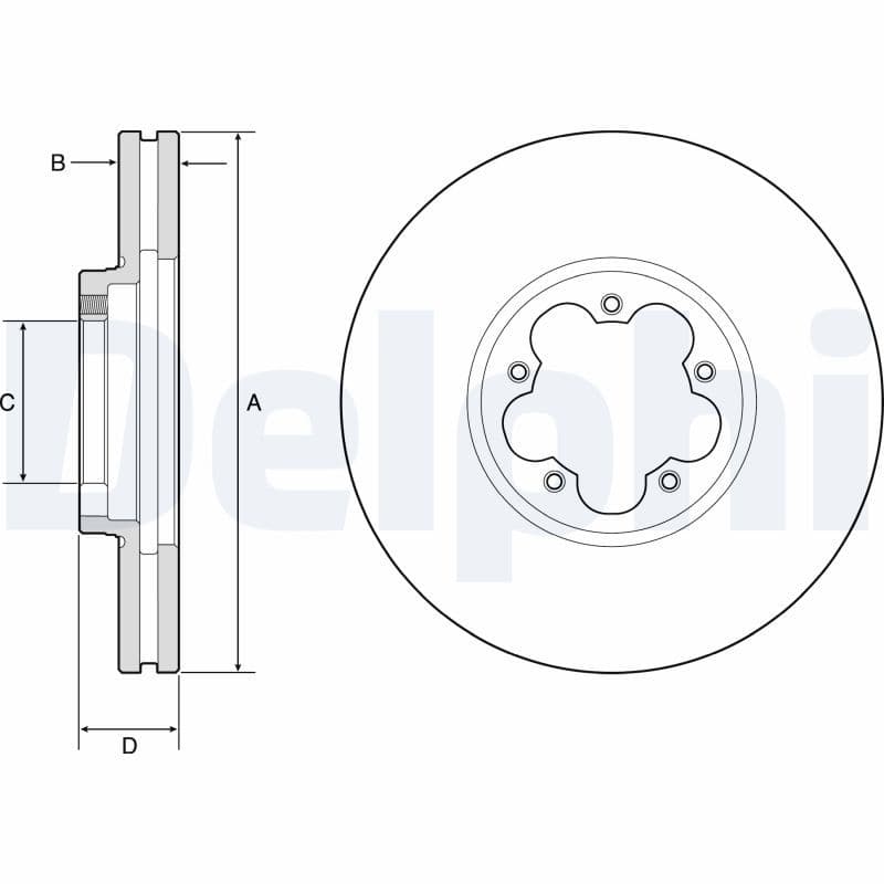 Disc frana DELPHI BG9176C