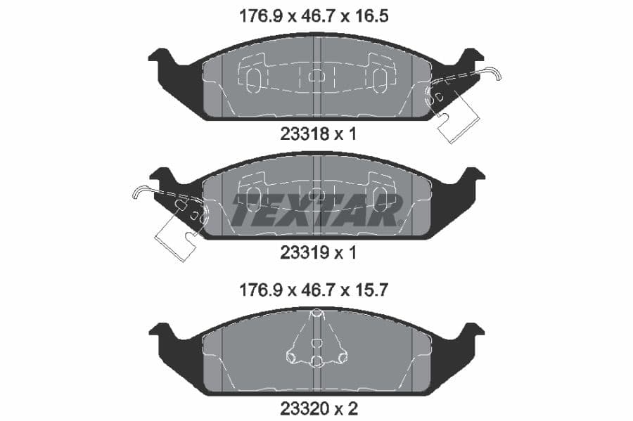 set placute frana,frana disc TEXTAR Q+ 2331801