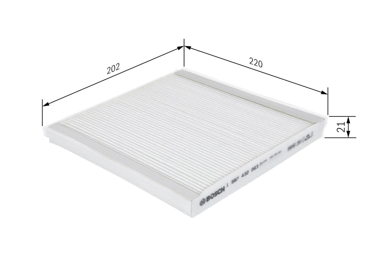Filtru, aer habitaclu BOSCH 1 987 432 063