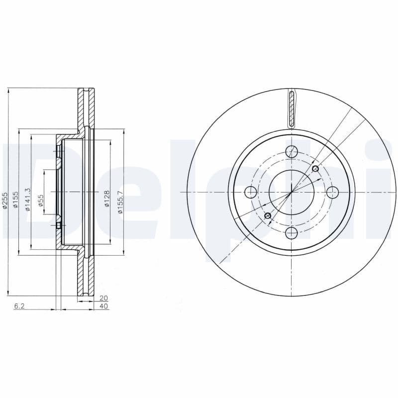Disc frana DELPHI BG4274