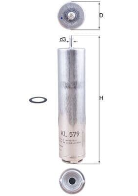filtru combustibil MAHLE KL 579D