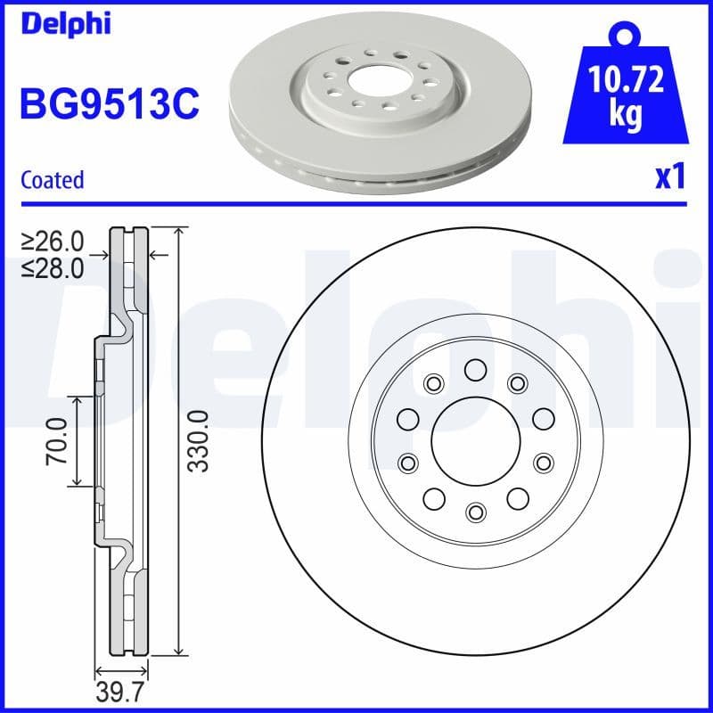 Disc frana DELPHI BG9513C