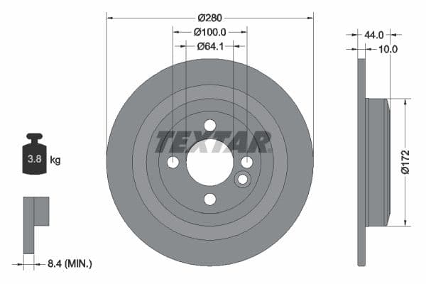 Disc frana TEXTAR 92234003
