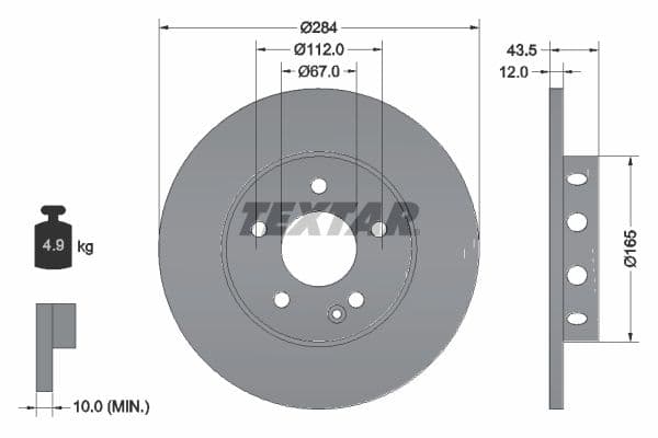 Disc frana TEXTAR 92059303