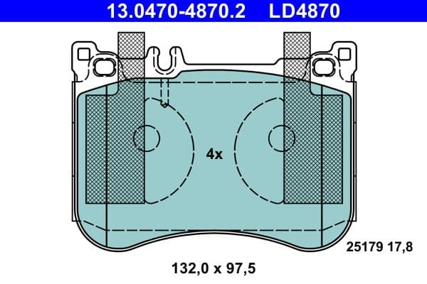 set placute frana,frana disc ATE Ceramic 13.0470-4870.2