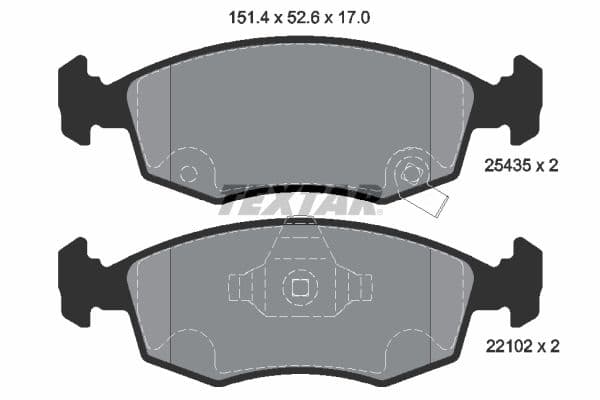 set placute frana,frana disc TEXTAR Q+ 2543501