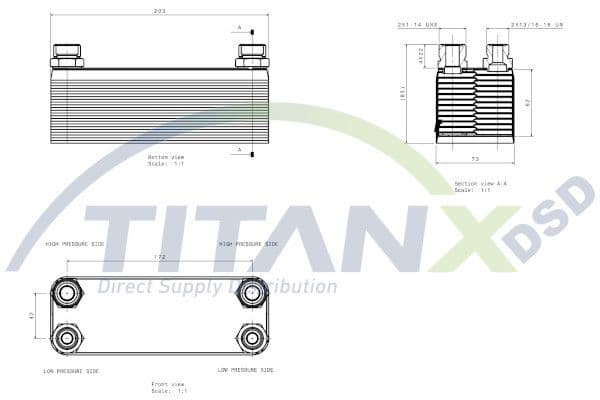 Radiator ulei, ulei motor TITANX OX509005