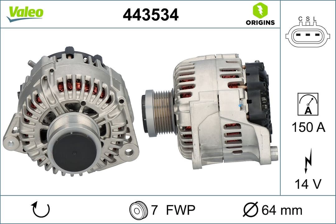 Generator / Alternator VALEO 443534