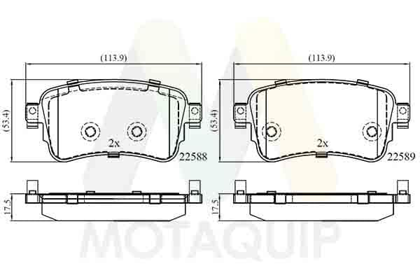 set placute frana,frana disc MOTAQUIP LVXL1903