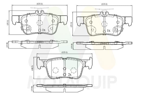 set placute frana,frana disc MOTAQUIP LVXL1789