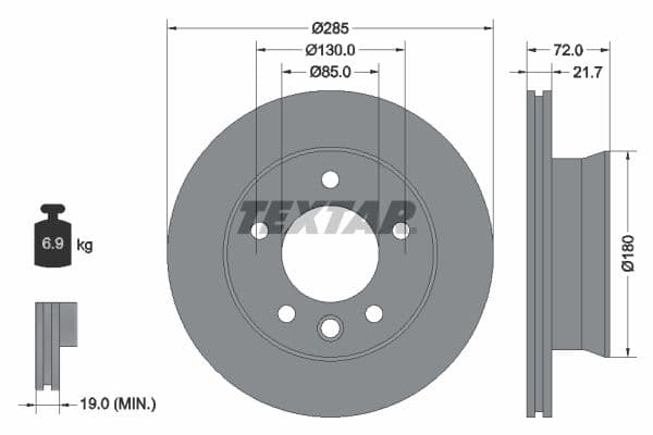 Disc frana TEXTAR 93127800