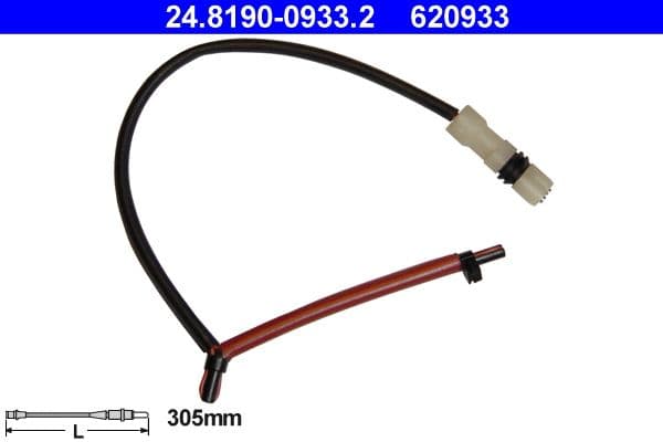 senzor de avertizare,uzura placute de frana ATE 24.8190-0933.2