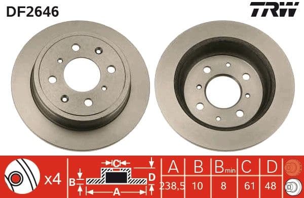 Disc frana TRW DF2646