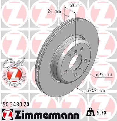 Disc frana ZIMMERMANN COAT Z 150.3480.20
