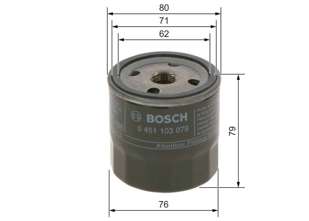 Filtru ulei BOSCH 0 451 103 204