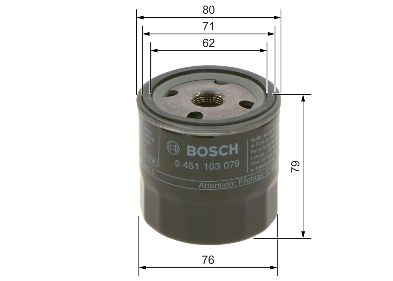 Filtru ulei BOSCH 0 451 103 204