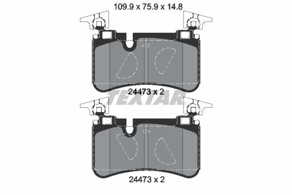 set placute frana,frana disc TEXTAR 2447301
