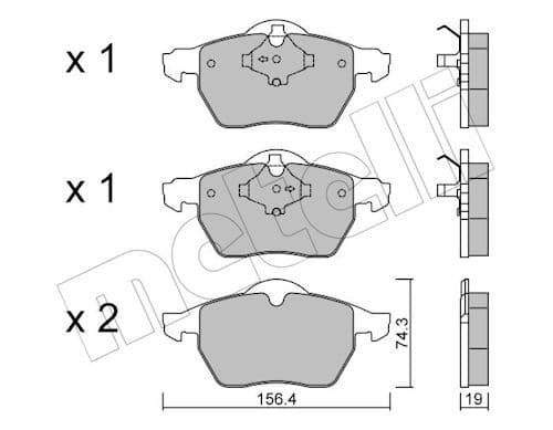 set placute frana,frana disc METELLI 22-0314-1