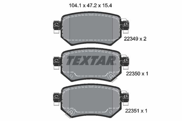 set placute frana,frana disc TEXTAR 2234901