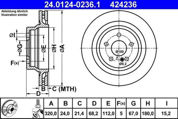 Disc frana ATE 24.0124-0236.1