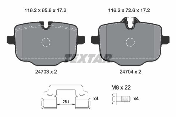 set placute frana,frana disc TEXTAR Q+ 2470303