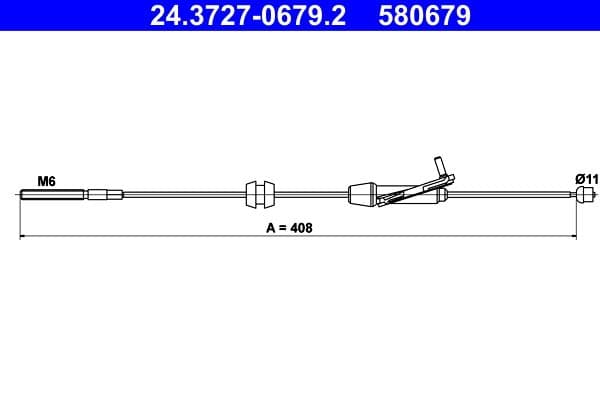 Cablu, frana de parcare ATE 24.3727-0679.2