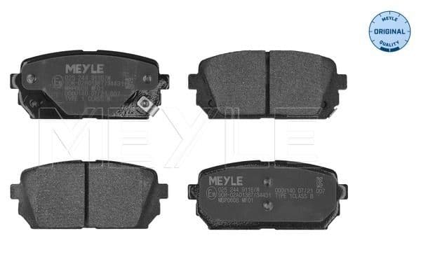 set placute frana,frana disc MEYLE -ORIGINAL: True to OE. 025 244 9116/W