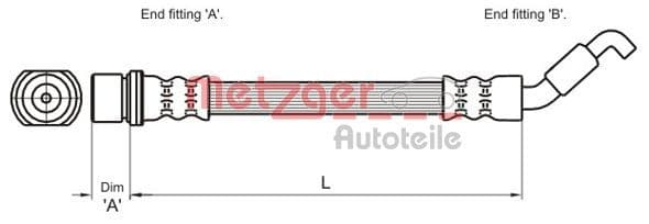 Furtun frana METZGER 4110027