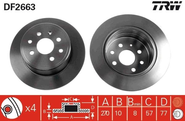 Disc frana TRW DF2663
