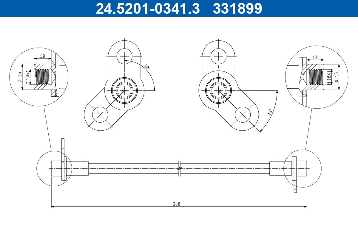 Furtun frana ATE 24.5201-0341.3