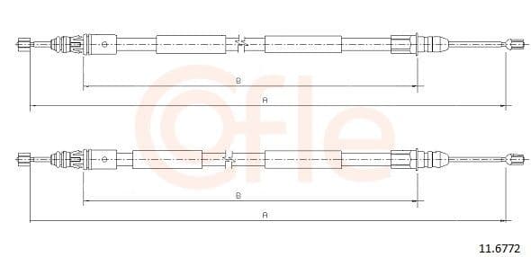 Cablu, frana de parcare COFLE 11.6772