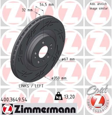 Disc frana ZIMMERMANN BLACK Z 400.3649.54