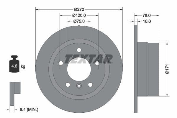 Disc frana TEXTAR PRO 92072303