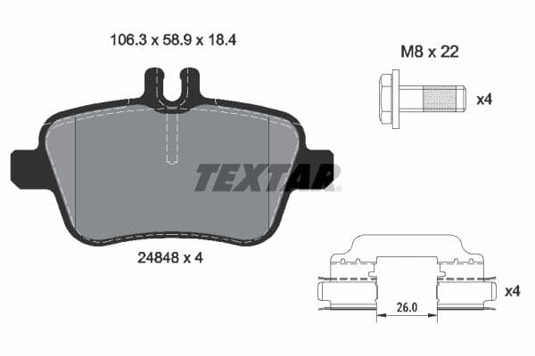 set placute frana,frana disc TEXTAR Q+ 2484805
