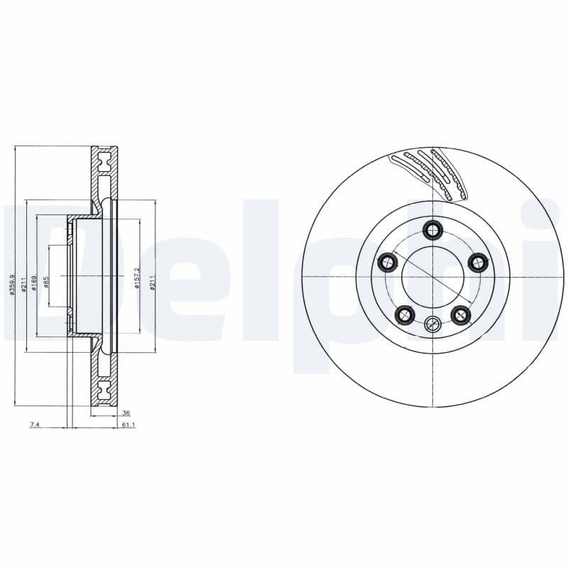 Disc frana DELPHI BG9101C