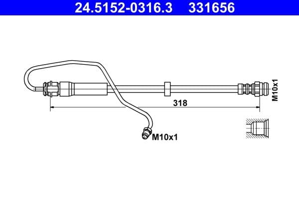 Furtun frana ATE 24.5152-0316.3