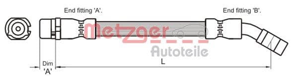 Furtun frana METZGER 4112834