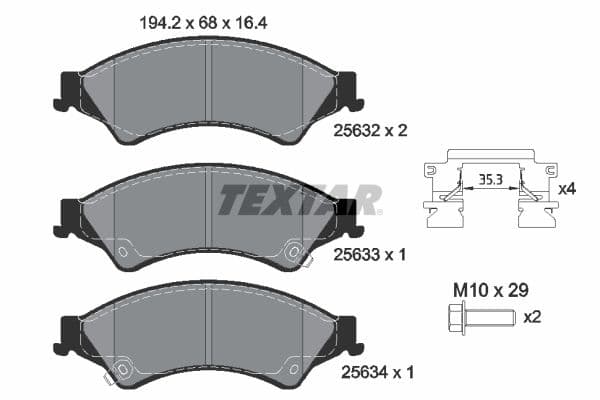 set placute frana,frana disc TEXTAR Q+ 2563201