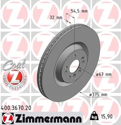 Disc frana ZIMMERMANN COAT Z 400.3670.20