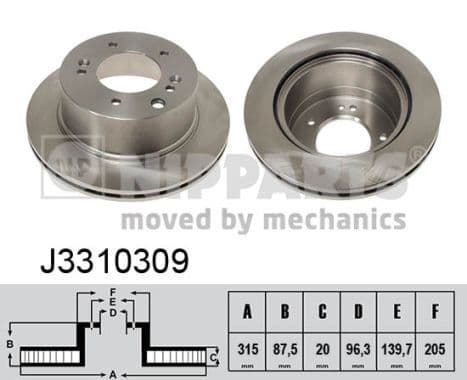 Disc frana NIPPARTS J3310309