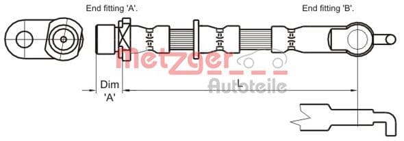 Furtun frana METZGER 4110007