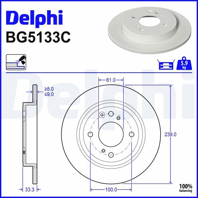 Disc frana DELPHI BG5133C