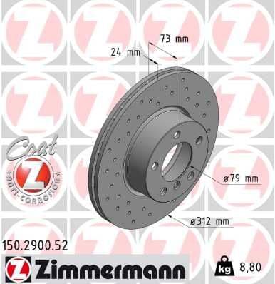 Disc frana ZIMMERMANN SPORT Z 150.2900.52