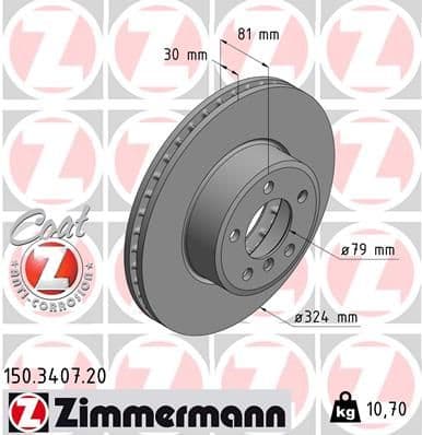 Disc frana ZIMMERMANN COAT Z 150.3407.20