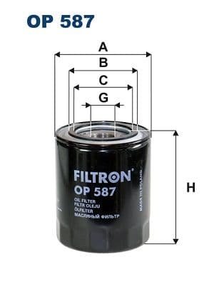 Filtru ulei FILTRON OP 587