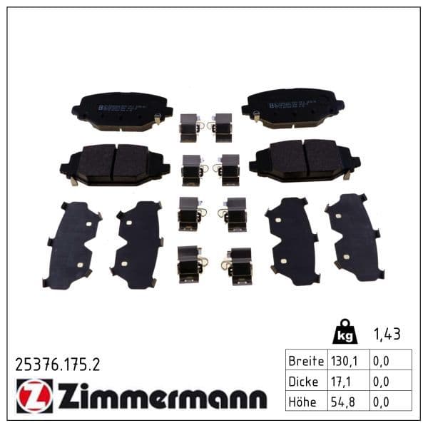 set placute frana,frana disc ZIMMERMANN 25376.175.2