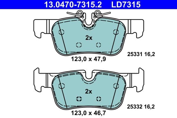 set placute frana,frana disc ATE Ceramic 13.0470-7315.2