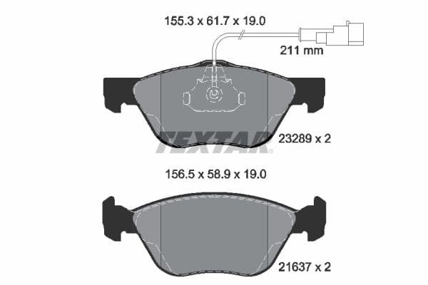 set placute frana,frana disc TEXTAR Q+ 2328902