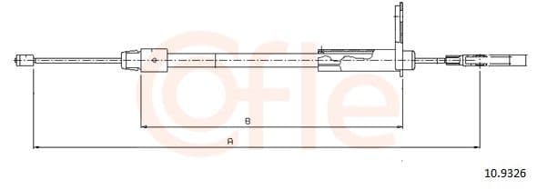 Cablu, frana de parcare COFLE 10.9326